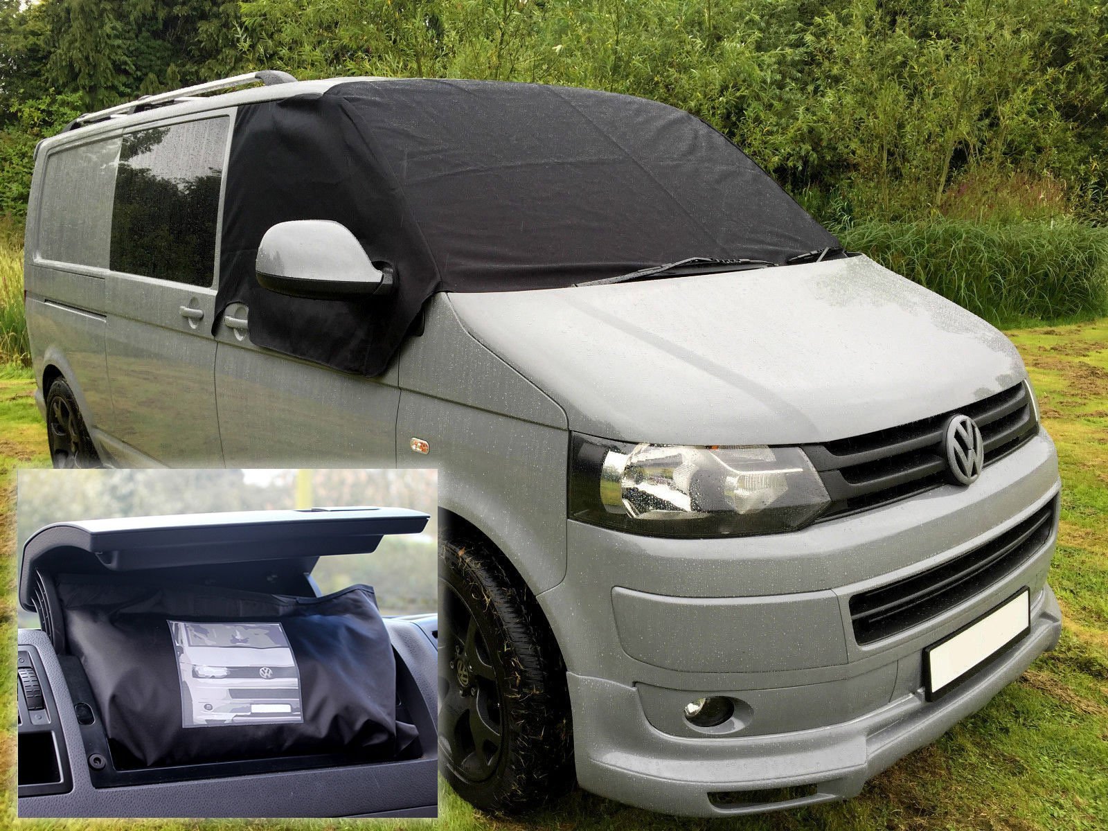 Deluxe Transporter Van T5 Window Front Screen Curtain Wrap Cover