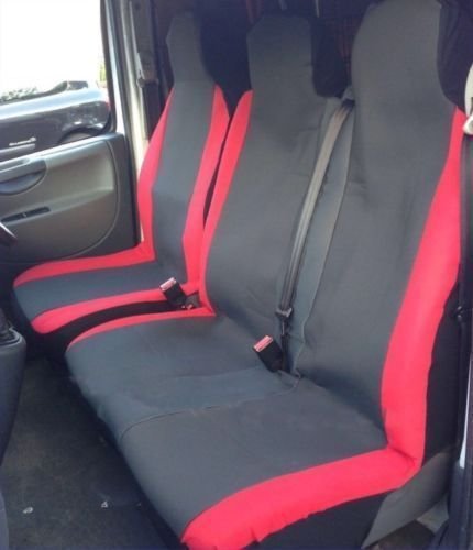 Volkswagen VW Transporter T2 T3 T4 T5 Luxury Red Racing Foam Cloth Seat ...