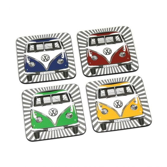 Classic Accessories VW Transporter T1 Bus Cork Coasters Set Of 4 Multi ...