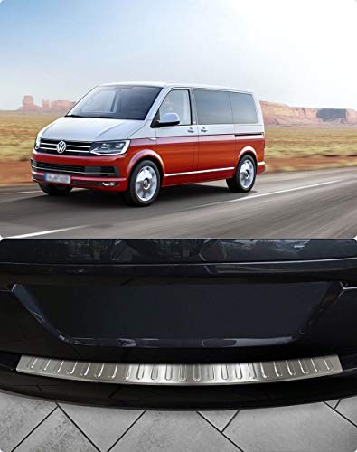 TRANSPORTER/CARAVELLE/MULTIVAN (T6) Stainless Steel Chrome Rear Bumper Protector Scratch Guard_5d8e1a78a659b.jpeg