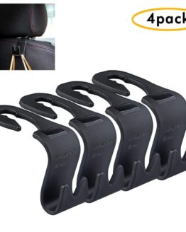 Car Storage Hooks Back Seat Headrest Hooks – Coat Purse Handbag Grocery Bag Holder (Set of 4) Mayco Bell (Black)_5dbe7ccfc68c4.jpeg