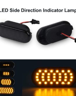 OZ-LAMPE Turn Signal Light, Dynamic Side Indicator Flowing Side Marker Repeater Smoke Compatible with V-W Bora Golf 3/4 Lupo Passat 3BG Polo 6N Polo 6N2 Polo 9N Sharan Vento T5 S-EAT F-ord S-koda_5e0d96e5d39cf.jpeg
