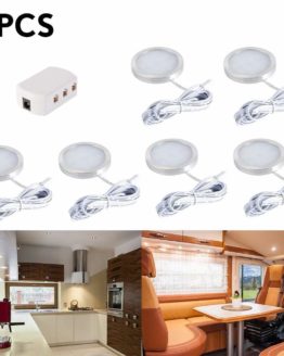JRQ 6pcs LED Under Cabinet Light Interior LED Roof Spot Lights for DC 12V RV Boat Kitchen Wardrobe Cupboard Showcase Bookcase Kitchen Living Room(Warm White)_5f17e19072a50.jpeg