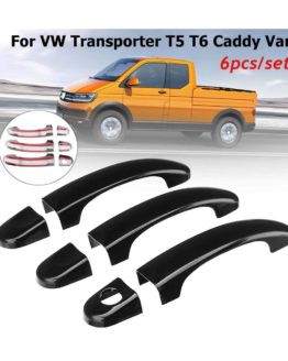XHSM Set ABS Gloss Black Car Door Handle Covers For VW T5 TRANSPORTER 2003-2015 For T6 TRANSPORTER 2015-up For CADDY VAN 04-15 Door handle decoration_5f7c5b93456db.jpeg