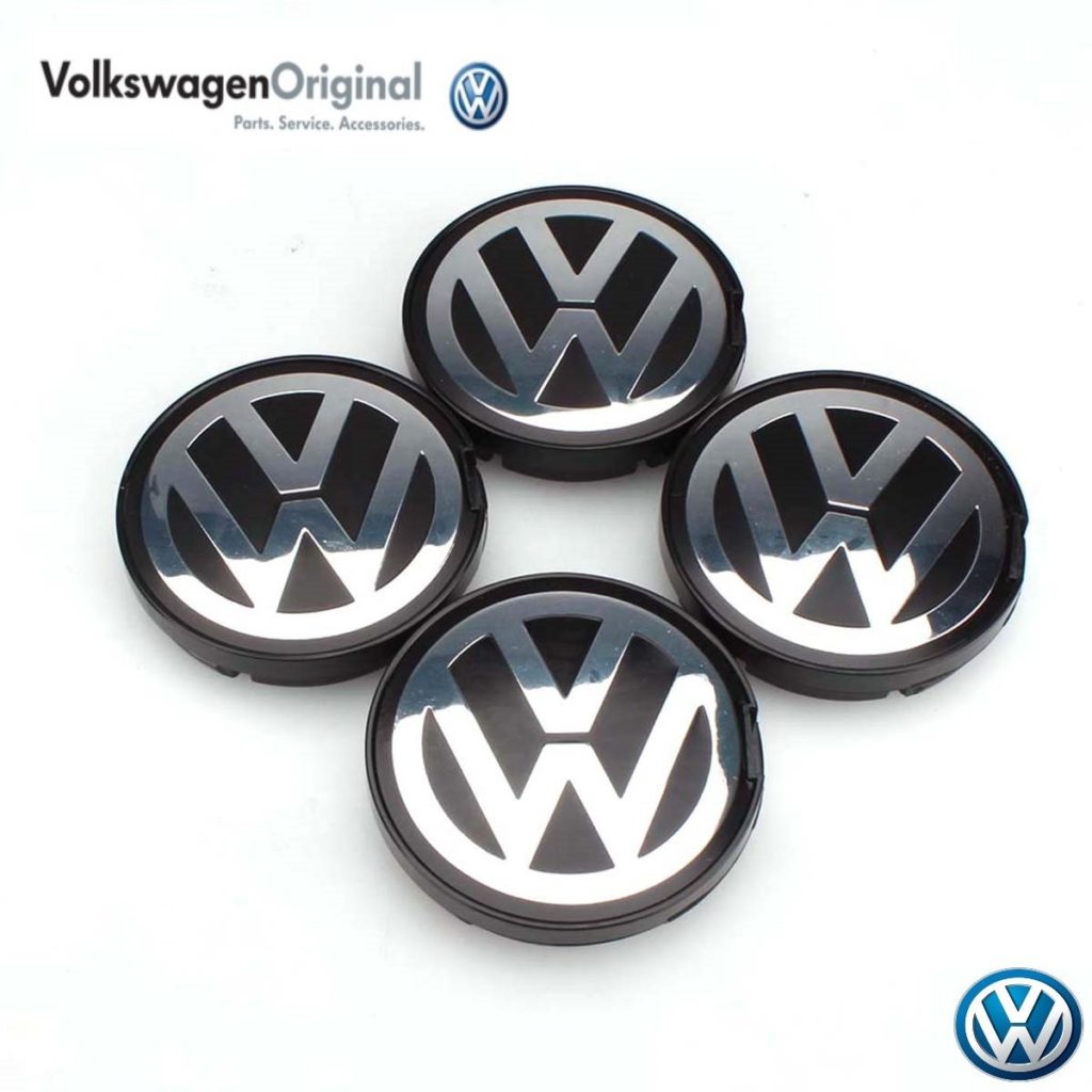 Original VW parts Wheel Hub Center Caps Set Rim 16â³ for Volkswagen Polo 1995 â 2010, Bora 