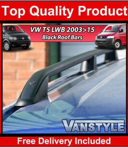  VW T5 TRANSPORTER 2003>2015 LWB BLACK ROOF RAILS ROOF BAR SIDE BAR NO DRILL VAN_602a96244f792.jpeg