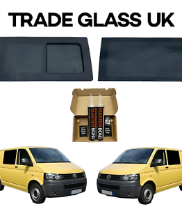  VW T5 Transporter RH Driver Side SLIDING Window, LH Pass Fixed + BONDING KIT_605fa6a010370.png