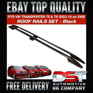 VW TRANSPORTER CARAVELLE T5 03-14 SWB BLACK ROOF RAILS ROOF BARS NO DRILL_605a0bfd23d1b.jpeg