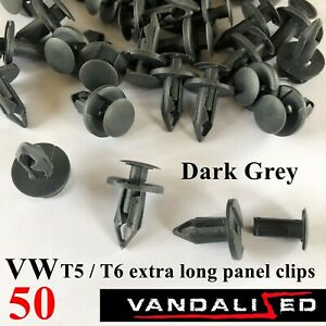 LONGER LONG PANEL CLIPS VW TRANSPORTER 50 Dark GREY T5 T6 TRIM VAN CARPET CAMPER_60af14d1804d4.jpeg